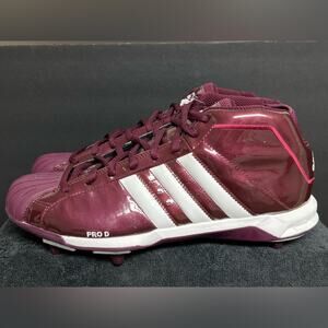 New Rare 2003 Adidas Pro Model D Football Cleats Maroon Crimson Mens Size 13